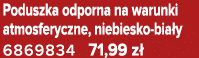 Poduszka odporna na warunki atmosferyczne, niebiesko bia y 6869834 71,99 z 