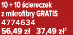 10 + 10 ciereczek z mikrofibry GRATIS 4774634 56,49 z  37,49 z 1