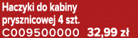 Haczyki do kabiny prysznicowej 4 szt. C009500000 32,99 z 