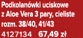 Podkolan wki uciskowe z Aloe Vera 3 pary, cieliste rozm. 38/40, 41/43 4127134 67,49 z 