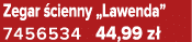 Zegar cienny „Lawenda” 7456534 44,99 z 