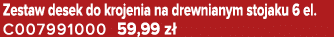 Zestaw desek do krojenia na drewnianym stojaku 6 el. C007991000 59,99 z 