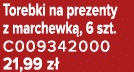 Torebki na prezenty z marchewk , 6 szt. C009342000 21,99 z 