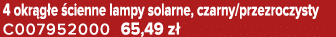 4 okr g e cienne lampy solarne, czarny/przezroczysty C007952000 65,49 z 