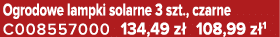 Ogrodowe lampki solarne 3 szt., czarne C008557000 134,49 z 108,99 z 1
