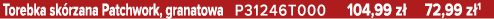 Torebka sk rzana Patchwork, granatowa P31246T000 104,99 z 72,99 z 1