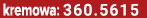 kremowa: 360.5615