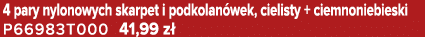 4 pary nylonowych skarpet i podkolan wek, cielisty + ciemnoniebieski P66983T000 41,99 z 