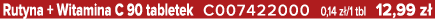 Rutyna + Witamina C 90 tabletek C007422000 0,14 z /1 tbl 12,99 z 