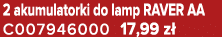 2 akumulatorki do lamp RAVER AA C007946000 17,99 z 