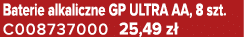 Baterie alkaliczne GP ULTRA AA, 8 szt. C008737000 25,49 z 