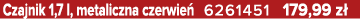Czajnik 1,7 l, metaliczna czerwie 6261451 179,99 z 