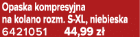 Opaska kompresyjna na kolano rozm. S XL, niebieska 6421051 44,99 z 