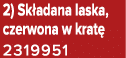 2) Sk adana laska, czerwona w krat 2319951