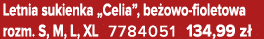 Letnia sukienka „Celia”, be owo fioletowa rozm. S, M, L, XL 7784051 134,99 z 