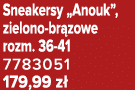 Sneakersy „Anouk”, zielono br zowe rozm. 36 41 7783051 179,99 z 