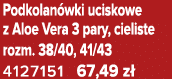 Podkolan wki uciskowe z Aloe Vera 3 pary, cieliste rozm. 38/40, 41/43 4127151 67,49 z 