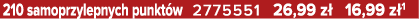 210 samoprzylepnych punkt w 2775551 26,99 z 16,99 z 1