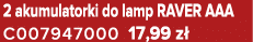 2 akumulatorki do lamp RAVER AAA C007947000 17,99 z 