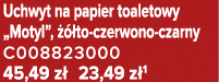 Uchwyt na papier toaletowy „Motyl”,   to czerwono czarny C008823000 45,49 z  23,49 z 1