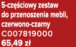 5 cz ciowy zestaw do przenoszenia mebli, czerwono czarny C007819000 65,49 z 