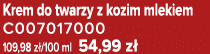 Krem do twarzy z kozim mlekiem C007017000 109,98 z /100 ml 54,99 z 