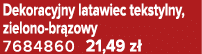 Dekoracyjny latawiec tekstylny, zielono br zowy 7684860 21,49 z 
