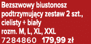 Bezszwowy biustonosz podtrzymuj cy zestaw 2 szt., cielisty + bia y rozm. M, L, XL, XXL 7284860 179,99 z 
