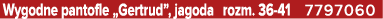 Wygodne pantofle „Gertrud”, jagoda rozm. 36 41 7797060