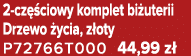 2 cz ciowy komplet bi uterii Drzewo  ycia, z oty P72766T000 44,99 z 