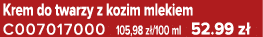 Krem do twarzy z kozim mlekiem C007017000 105,98 z /100 ml 52.99 z 