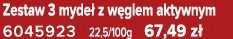 Zestaw 3 myde z w glem aktywnym 6045923 22,5/100g 67,49 z 