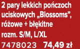 2 pary lekkich po czoch uciskowych „Blossoms”, r owe + b  kitne rozm. S/M, L/XL 7478023 74,49 z 