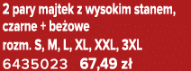 2 pary majtek z wysokim stanem, czarne + be owe rozm. S, M, L, XL, XXL, 3XL 6435023 67,49 z 