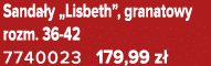 Sanda y „Lisbeth”, granatowy rozm. 36 42 7740023 179,99 z 
