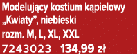 Modeluj cy kostium k pielowy „Kwiaty”, niebieski rozm. M, L, XL, XXL 7243023 134,99 z 