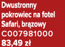 Dwustronny pokrowiec na fotel Safari, br zowy C007981000 83,49 z 